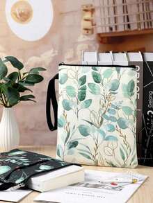 2 PCS Book Covers Back To School Gifts For Lovers Leaves With Zipper Canvas Protection Paperback Cover Washable Bag Teen Adult Lover Gift - Sets - View 3