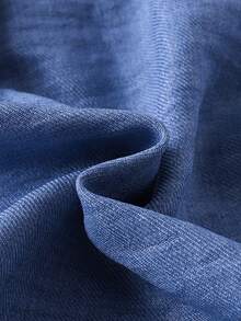 Bộ đồ thời trang trẻ em gái kiểu dáng giản dị, thanh lịch, ngọt ngào, chất liệu denim, cổ nơ, áo hai dây và quần short, thích hợp cho mùa hè. - Màu xanh lam - Xem 9