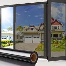 单向隐私窗膜 - 隔热防窥窗膜，二合一隐私保护玻璃贴，自粘隔热窗膜，适用于阳台、卧室，阻挡光线并降低温度 - 1PC - 查看 13