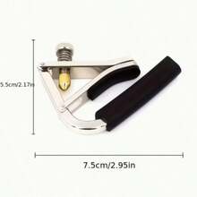 1pc - Guitar Capo With Adjustable Metal Tension, Track Design For Flexible Dynamic Adjustment, Suitable For Guitars Of Different Sizes, Easy To Install And Remove, Silicone Inner Lining To Protect The Strings And Guitar, Suitable For Acoustic, Classical, And Electric Guitars, An Essential Guitar Accessory For Playing And Training. - Multicolor - View 4