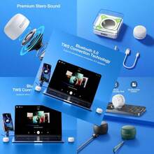 Momoho Mini Altavoz Bluetooth Tamaño pequeño Pero de Gran Calidad de Sonido botón de Selfie de Fotos y contestar Llamadas telefónicas BTS0011 Blanco - Blanco - Ver 3