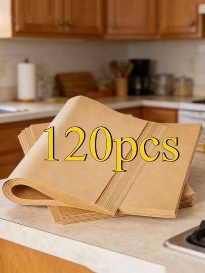 60-120pcs High Quality Baking Paper | Suitable For Baking, Bread, Chicken, Pans And Steaming | Heat Resistant Up To 425°F | Small Size, 6X8 Inches, Perfect For Home Kitchen, Restaurant