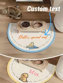 1Pc Personalized Dog Mat - Custom Dog Food Mat With Pet Name - Anti-Slip Personalized Dog Placemat - Custom Dog Bowl Mat - Waterproof Pet Mat - Perfect Holiday Pet Gift - Christmas / Birthday / New Year Personalized Pet Gift Cat - Multicolor - View 11