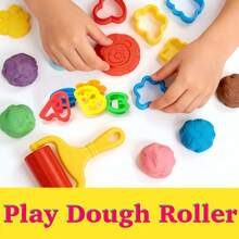 42pcs Learning Clay Tool, Play Dough Roller And ABC Capital Letter Mold & 0-9 Digital Mold, Assorted Colors, Educational Tools For Early Learning, Creative Handmade Craft Tools, Local Warehouse - Red - View 3