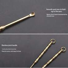 Pack Of 6, Creative Retro-Style Ear Picks, Bamboo-Shaped, Exquisite And Beautiful, Easy To Carry And Not Easy To Lose, Suitable For Use As Keychains And Ear Picks. - Multicolor - View 7