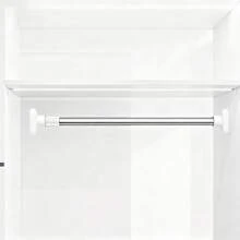 No-Drill Telescopic Clothes Rack, Stainless Steel Clothes Drying Rack, Bathroom/Toilet Rack, Shower Curtain Rod, Curtain Rod, Wardrobe Clothes Rack [Standard 22mm Diameter] 110-200cm - 1PC - View 1