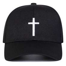 1pc Women's Cross Prayer Embroidered Baseball Cap, Street Fashion Five-Panel Hat, Outdoor Sun Protection Casual Cap For Spring/Autumn Travel, Beach - Multicolor - View 6