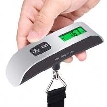 110lbs/50kg High Precision Sensor Portable Digital Electronic Luggage Scale, Home Travel Hanging Luggage Scale With Backlit LCD Display, Portable Suitcase Weighing Scale, Travel Luggage Weight Scale With Hook, Sturdy Shoulder Strap For Travelers, Travel Essentials, Small Suitcase Scale For Travel Accessories(Battery Not Included) - 彩色 - 查看 1