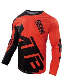 DONUTFOX 男士T恤 越野摩托车山地车速降骑行服 长袖骑行服 摩托车自行车衫 男士骑行服 山地车衫 BMX ATV 2025 - 橘色 - 查看 13