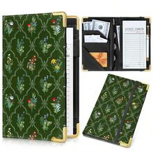 Server Book, Faux Leather Server Books For Waitress, Cute Servers Book With Zipper Pocket & Pen Holder, Serving Books Fits Servers Apron, Dark-Green - Xanh đậm - Xem 10