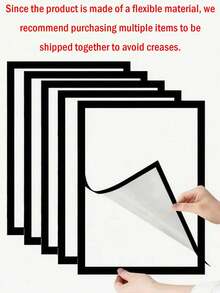 A3 A4 A5 A6 磁性相框海报封面相框，自粘磁性相框，磁性壁画框，可更换壁画框，磁性海报架，画作展示架 - 彩色 - 查看 3