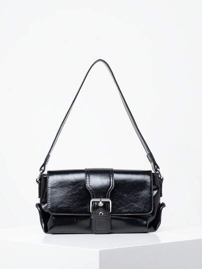 复古单肩包，真皮斜挎包，街头风，朋克风，Y2K风，女士手提包，优雅女士钱包，女士工作包，女士礼物，情人节礼物，适合日常、购物、约会（图案随机）