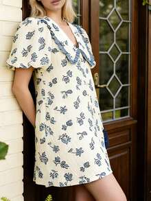Women Short Dresses - Blue - View 4