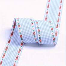 Cinta bordada a cuadros, adecuada para envolver regalos de fiesta de cumpleaños - Multicolor - Ver 17