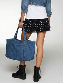 Women's Stylish Polka Dot Print A-Line Mini Skirt For Casual Everyday Street Wear Party Clubwear Going Out Outfits - 黑色 - 查看 7
