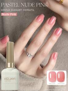 XEIJAYI 1 Chai 15ml Sơn móng tay gel màu hồng nhạt, sơn móng tay gel UV màu đặc, phù hợp cho cả thợ chuyên nghiệp và người mới bắt đầu tự làm móng. - Hồng - Xem 4