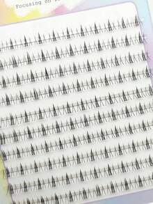 120pcs Transparent Stem Faux Mink Eyelashes, Natural Look, Beginner Friendly, Cluster Lashes, A-Type Segmented Cluster Lashes, DIY Eyelash Extension - B - View 5