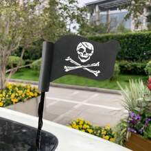 Pirate Skull Antenna Topper, EVA Material, & Crossbones Design, Windproof & Rainproof, Enhances Visibility & Stylishness, Automotive Accessory, Bold Design - A - View 3