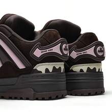 Q-AND Women's Platform Casual Shoes With Heel Increase, Soft And Cushioned Athletic Shoes, Breathable Mesh Upper, Chunky Laces, Pendant Decoration, Versatile Retro Chunky Sneakers, Waterproof And Slip-Resistant, Wear-Resistant And Height-Increasing Street Style Athletic Shoes, An Essential Everyday Item. - Nâu Rừng Đen - Xem 6