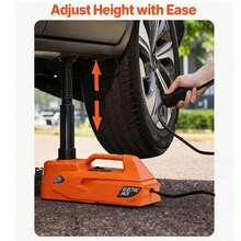 5 Ton/12V Electric Hydraulic Jack, With Built-In Safety Hammer And LED Light, Lifting Range: 6.1~17.7 Inches, Suitable For Cars, SUVs, And Small Trucks Portable Jack Kit - Orange - View 6