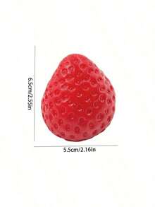 1pc Squishy Strawberry Tart Soft Silicone Squeeze - Stress Relief Sensory Toy , Adults, Office And Party - 彩色 - 查看 2