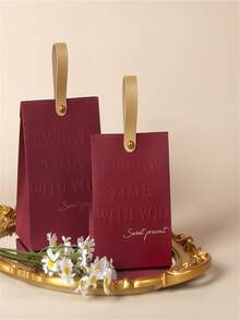 10个装（颜色随机）优雅花卉图案纸质礼品袋，带提手 - 防碎、可重复使用，适用于圣诞节、复活节、情人节、母亲节、婚礼等派对礼品包装 - 无需用电