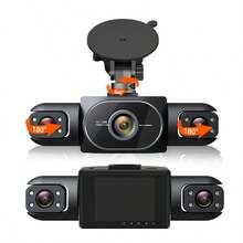 3 Channel 360°Dash Cam Front And Inside Left Right, Dash Camera For Cars, Built-In Night Vision, Sensitive Motion Detection Recording, 150mAh Battery - 3 Camera - View 10