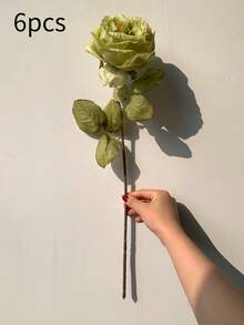 1/3/6支装，19.7英寸长仿真玫瑰，焦玫瑰色，适合DIY花墙、场景布置、客厅卧室花瓶插花、婚礼、派对、花园装饰、餐桌装饰、家居装饰、卧室装饰、母亲节礼物、生日、毕业季装饰、返校季装饰 - 彩色 - 查看 26