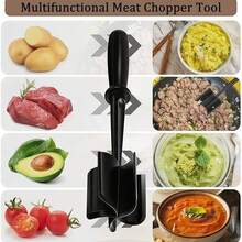 1pc Hand-Held Meat Mincer, Scraper Chopper Mixer Spatula - Multicolor - View 3