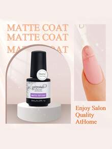 1pc No Wipe Matte Top Coat, Matte Effects Nail Polish,For Home Salon Nail Art DIY - Clear - View 11