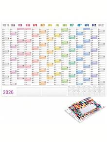 Lịch treo tường phong cách thời trang 2026 - Lịch xem cả năm, phù hợp cho gia đình, trường học và văn phòng, lịch kế hoạch 2026, tổ chức gia đình, đồ dùng học tập, thiết kế tối giản, giấy bền, viết trơn tru, lịch kế hoạch hàng tháng, công cụ lập kế hoạch, tổ chức nhà cửa, nhân viên văn phòng. - Nhiều màu - Xem 9