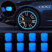 4pcs Glow In The Dark Tire Valve Caps, Universal Fluorescent Tire Valve Stem Covers, Absorb Light During The Day And Glow For Long Time. The Car Glow Valve Caps Come In Green, Pink, Blue And Yellow Colors. Suitable For Car, SUV, Motorcycle, Bicycle And Truck Tire Valve Stems. - Multicolor - View 23