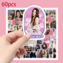 60 Pieces/Set Katseye Korean Pop Girl Group Stickers – And Vibrant Photo And Illustration Style Stickers Showcasing The Members Of This Rising Pop Group. Suitable For Use On Laptops, Smartphones, Water Bottles, Tablets, Suitcases, Scrapbooks - Multicolor - View 6