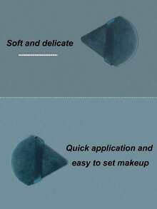 24pcs/15pcs/8pcs/3pcs Flocked Heart Makeup Sponge, Soft Fluffy Texture, Suitable Face & Body Powder Puff, Mixed Makeup Beauty Tools - Màu xanh lá cây đậm - Xem 4