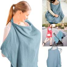 1件装多功能婴儿哺乳巾，360°全方位隐私哺乳罩，带围兜，哺乳隐私保护，哺乳围裙，哺乳毯 - 藍色 - 查看 1