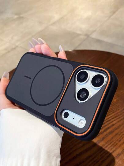 Lyxigt, matt, dubbelfärgat, premiummagnetiskt telefonskal, kompatibelt med 17 Pro Max, 17 Pro 17 16 Pro Max, 16 Pro 16 15 Pro Max, 15 Pro Max, 15 Pro 15 14 Pro Max, 14 Pro 14 13 Pro Max, 13 Pro 13 12 Pro Max, 11 fodral, trådlös laddning, stötsäkert, hårt bakstycke, gåvor för par