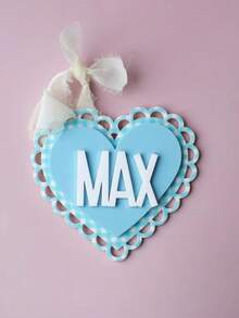 Personalized Heart-Shaped Tablecloth Plaid Or Checkered Gift Tags For Kids, Birthday Gifts, Wedding Gifts - Style 4 - View 9