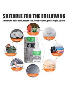 30克多用途防水透明陶瓷胶，快干型粘合剂，适用于玻璃、木材及其他一般用途 - 一件裝 - 查看 9