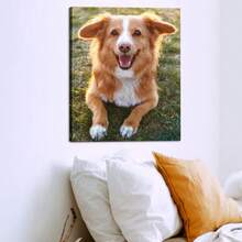 Personalisierter Leinwanddruck - Individuelle Haustierporträts, Landschaften, Cartoons, Familienfotos usw. Das perfekte Geschenk für Haustierliebhaber, geeignet für Schlafzimmer, Wohnzimmer und Büro Dekoration - Verschiedenfarbig - Übersicht 3