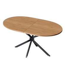Oval Dining Table, 120 X 80 X 75.5 Cm, Modern And Robust Style, Metal Legs, Ideal For 4 To 6 People. Clean And Modern Design.