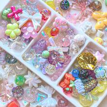 Harovo ビーズ アクリルビーズ 大きい アソート 手芸 アクセサリー パーツ キーホルダー ストラップ ヘアゴム カスタマペン制作に 縦穴 オーロラ メッキ加工 ミックス ランダム25ケ - ミックス ランダム25ケ - チェックする 5
