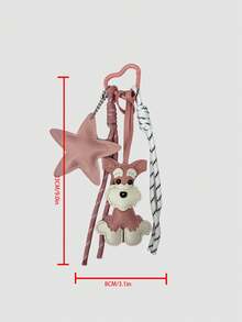 Dedoo INS Trending Dachshund Chocolate Personalized Baseball Keychain Pendant Woven Lanyard Accessory "I Love My Boyfriend" Kawaii Beach Essentials - Pink - View 7
