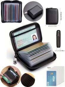 1pc PU Material Banknote Storage Book, Can Hold 100 Banknotes, Large Capacity Cash & Card Storage Notebook, Birthday/New Year Gift - Multicolor - View 10