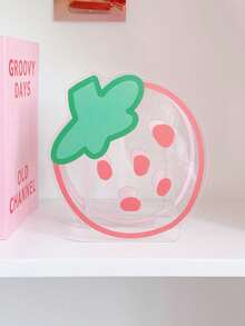 1pc Cartoon Student Desk Pen Holder, Cute Bear & Rabbit Multi-Function Acrylic Transparent Stationery Organizer - 1PC - View 11