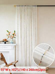 2/36 buc Perdea din tul curcubeu minimalist elegantă și romantică, translucidă pentru balcon, fereastră, sufragerie, dormitor Decor de casă - alb - Vizualizare 11