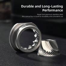 Conical Grinder Burr Set Replacement Cone Millstone Burrs Grinding Compatible With Old Jura Espresso Machines - Silver - View 9