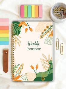 1pc ADHD Weekly Planner, A5 Minimalist Weekly Self-Care Journal Notebook With Habit Tracker, Focus Goals & Notes, Office Supplies School Supplies Valentine's Day - A5 - View 6