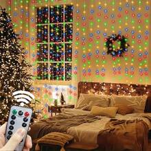 8-Function Remote Control USB Powered LED Curtain String Lights, Party Decorations, Birthday Decorations, Holiday Lighting, Indoor Decor, Home Kitchen Lighting, Wedding Decor, Fairy Lights, Garden Hanging Lights, DIY Lights, Indoor Lighting, Home Decor, Valentine's Day Lights, Living Room Bedroom Kitchen Atmosphere Lights, Outdoor String Lights, Camping Decor Lights, Backdrop Wall Decor - USB Curtain Light String - View 12