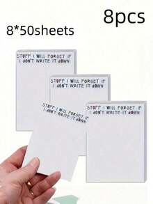 50-Pack Humorous Sticky Notes – Fun "Stuff I Will Forget If I Don't Write It Down" Memo Pads For Office & Home Organization - Trắng - Xem 8