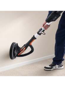 Drywall Sander, 800W Brushless Motor Electric Sander, Variable Speed 1000-2300 RPM Wall Sander, Foldable Ceiling Sander With Double-Deck LED Lights, Extendable Handle, 12 Sanding Discs - Black - View 9